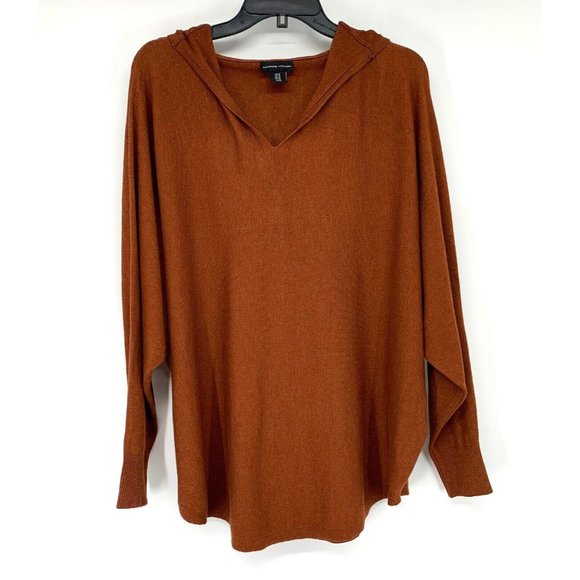 Adrienne Vittadini Sweater Hooded Soft Dolman Sleeve Pullover - Picture 1 of 10